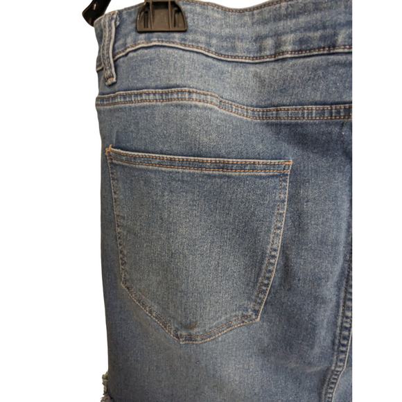 Diamante Women's Plus Size 3XL Denim Skirt Frayed Hem - Made in USA - Picture 12 of 13